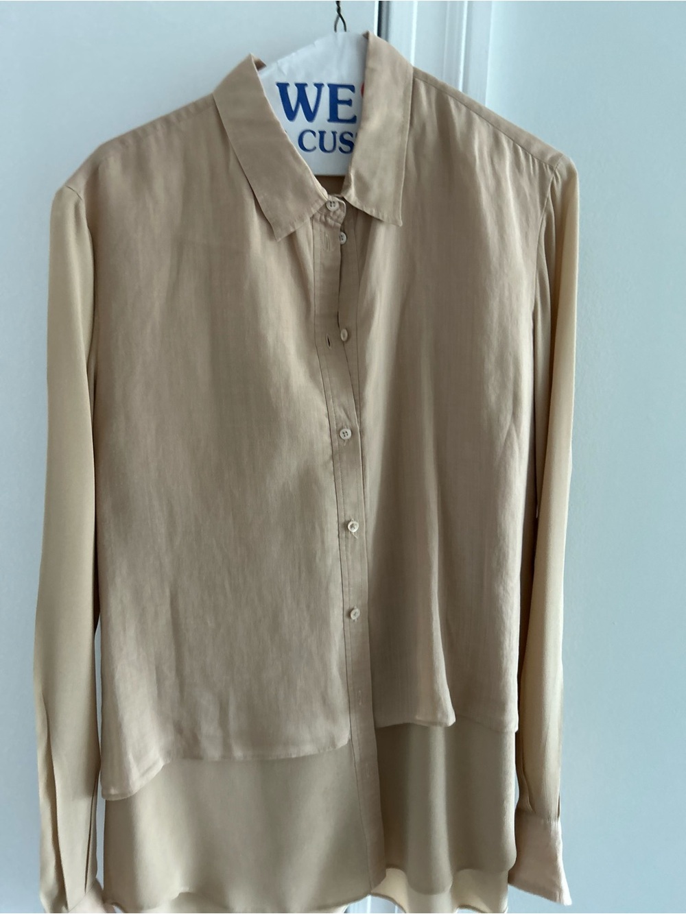 JOSEPH Women's Beige Layered Button-Down Blouse